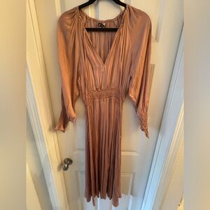 Zara roses mauve silky dress. Size XL